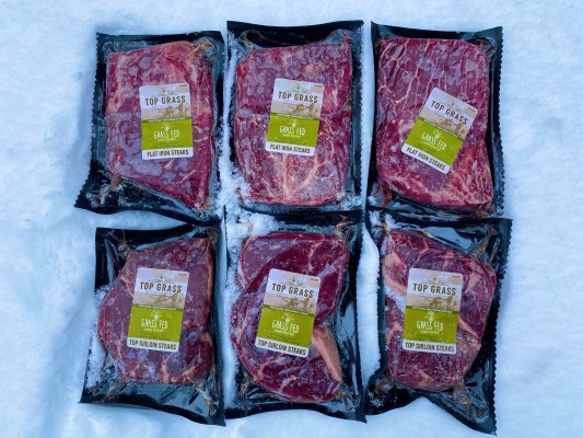 Value Steak Pack code 10581  (6-170 gram Flat Irons, 6-170 gram Top Sirloins) image